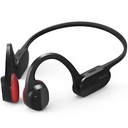 Philips TAA5608BK Trådlösa open-ear-sporthörlurar, bone conduction, IPX5-klass. Svarta.