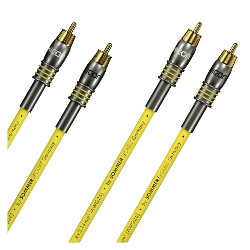 HiCon Nf-phonokabel stereopar 0,5m Epilog QuadCore HighEnd, 4 x 0,14 mm² | RCA / RCA