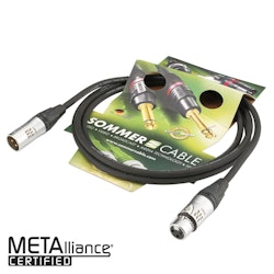 Sommer Cable EGB1-0100-SW 1m Mikrofonreferenskabel EMC-QUAD, 4 x 0,14 mm² | XLR / XLR, NEUTRIK®