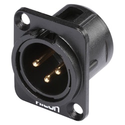 HICON HI-X3DM-G XLR, 3-polig, chassikontakt