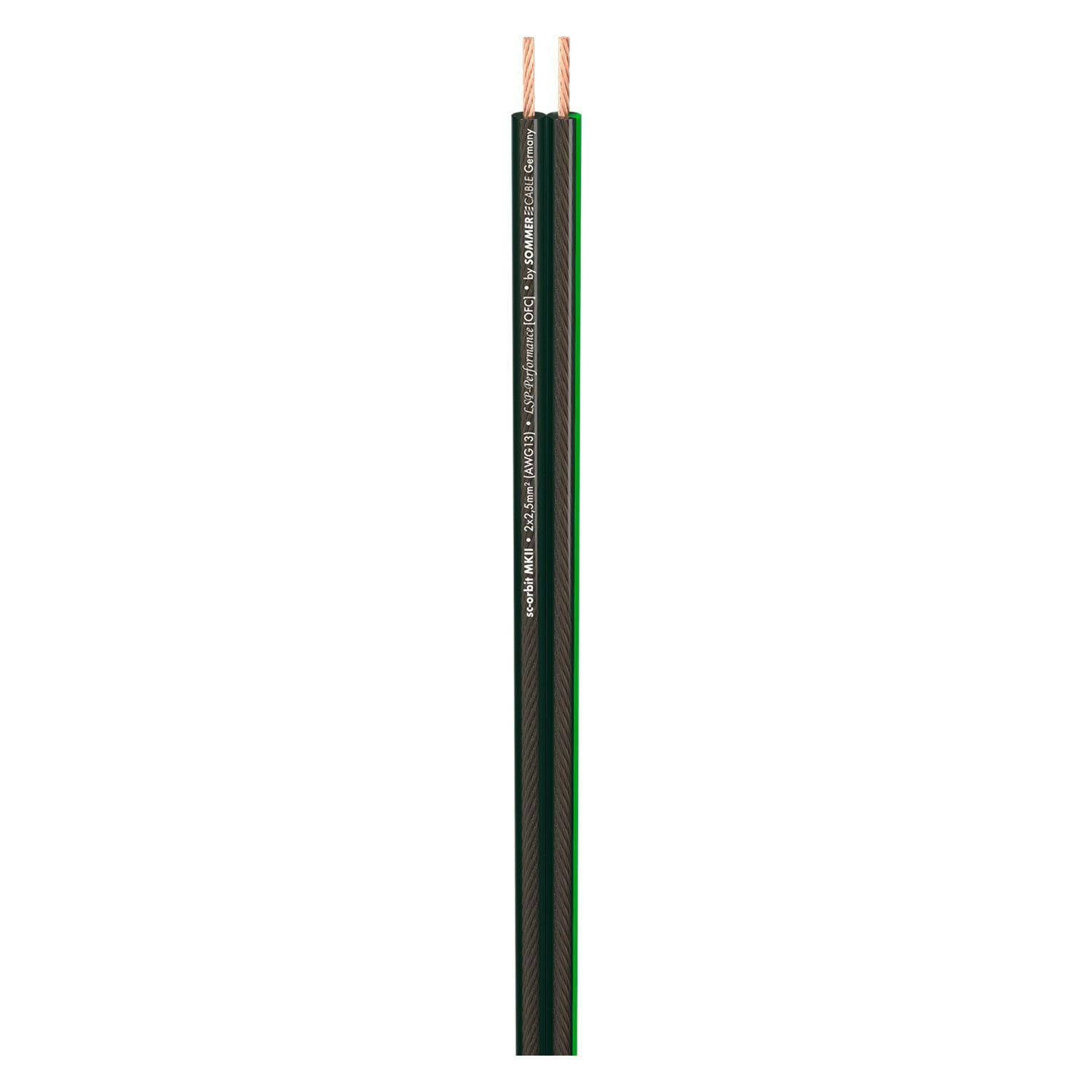 Sommer Cable Högtalarkabel SC-Orbit 225 MKII, HighEnd; 1 x 2 x 2,50 mm²; PVC; 10,2 x 4,8 mm; transparent (pris/m)