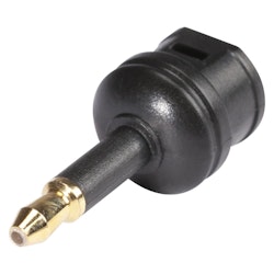 HICON POF-711 Adapter | TOSLINK hona/minikontakt hane rak, svart