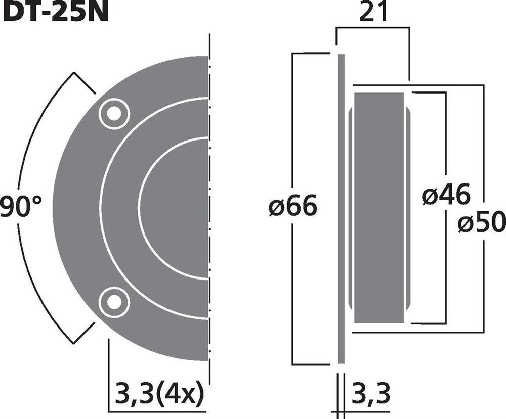 Moncor DT-25N 25mm, 40Wrms, 8ohm