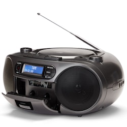 AIWA BBTC-660DAB/MG Radio med CD-spelare, Kassettband och Bluetooth Mörkgrå