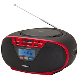 AIWA BBTU-400RD Radio med CD-spelare och Bluetooth Röd