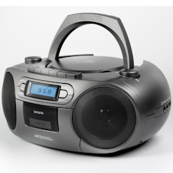 AIWA BBTC-550MG Kassettradio CD/FM-radio/Kassettband/USB/BT Mörkgrå
