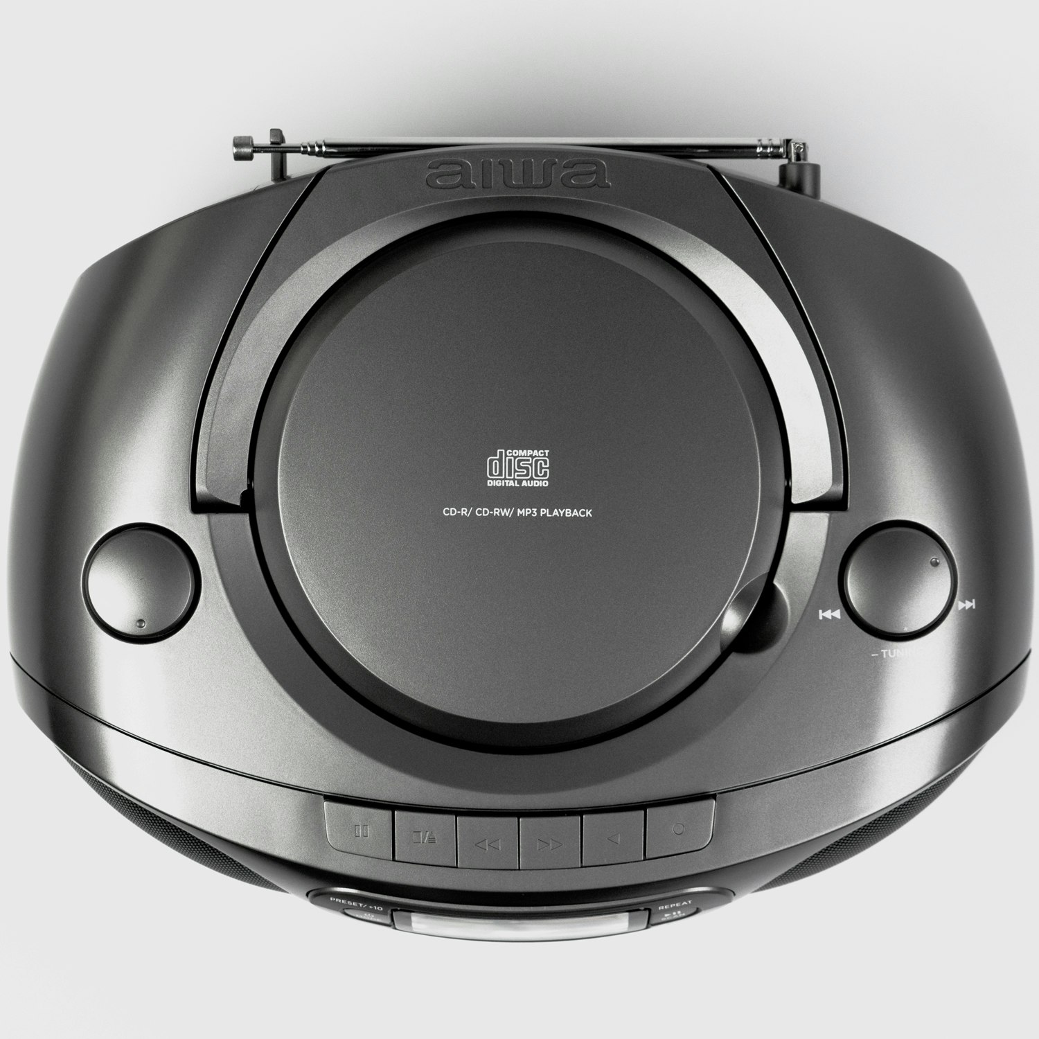 AIWA BBTC-550MG Kassettradio CD/FM-radio/Kassettband/USB/BT Mörkgrå