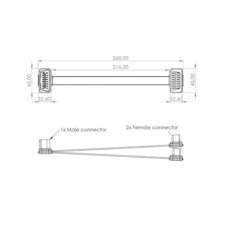 XBB OBD-II Förlängningskablage
