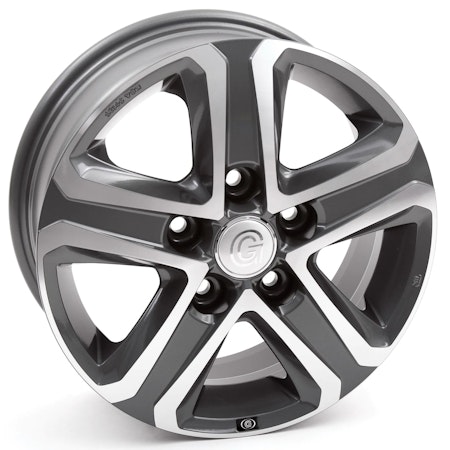 Alufälg antracit/silver 16" Heavy chassi 5x130