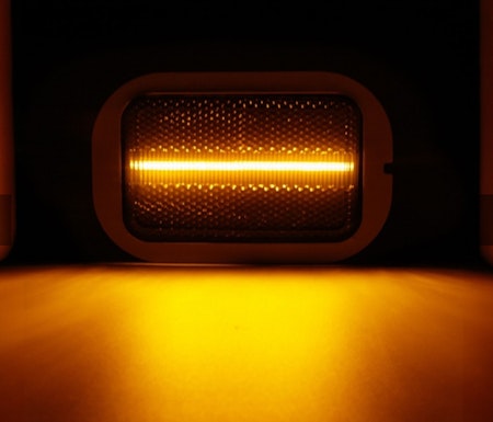 LED sidomarkeringsljus med reflex VW Crafter / MAN TGE svart/rök 6st (Litec Innovations)
