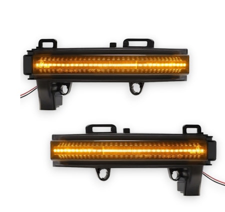 LED spegelblinkers dynamiska VW Crafter / MAN TGE svart/rök (Litec Innovations)