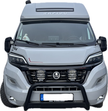DEMO - FULL LED strålkastare Fiat Ducato från 2014 Svart med ORIGINAL HALOGEN varselsljus (Litec Innovations)