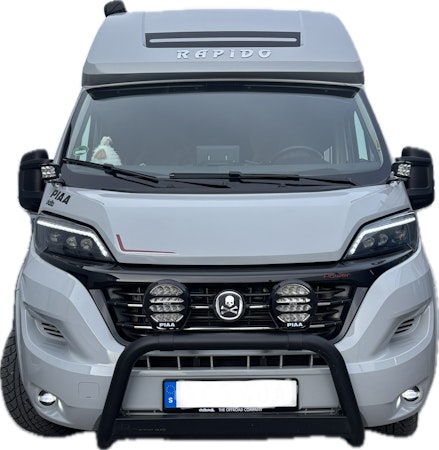 DEMO - FULL LED strålkastare Fiat Ducato från 2014 Svart med ORIGINAL HALOGEN varselsljus (Litec Innovations)