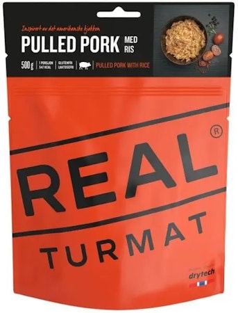 Real Turmat Pulled Pork med Ris – Frystorkad Måltid