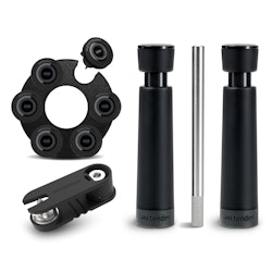 Airtender Superset Vinluftare och vakuumpump samt håltagare för plåtlock. Med 6 stoppers