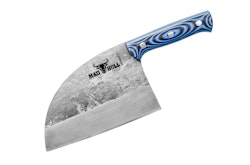 Samura Mad Bull Kniv Hacka 18 cm. Serbisk kock kniv med blåsvart skaft. Läderhölster