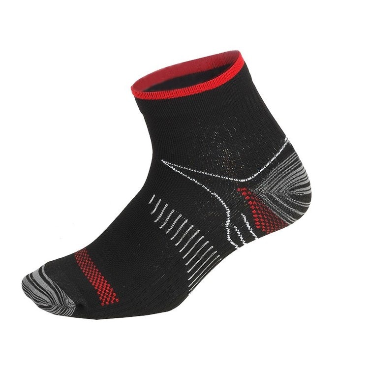 Knöchelsocken mit Kompression (Schwarz und Rot)