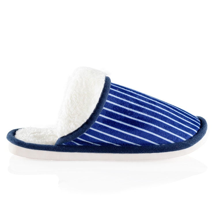 Hausschuhe Blau (gestreift)