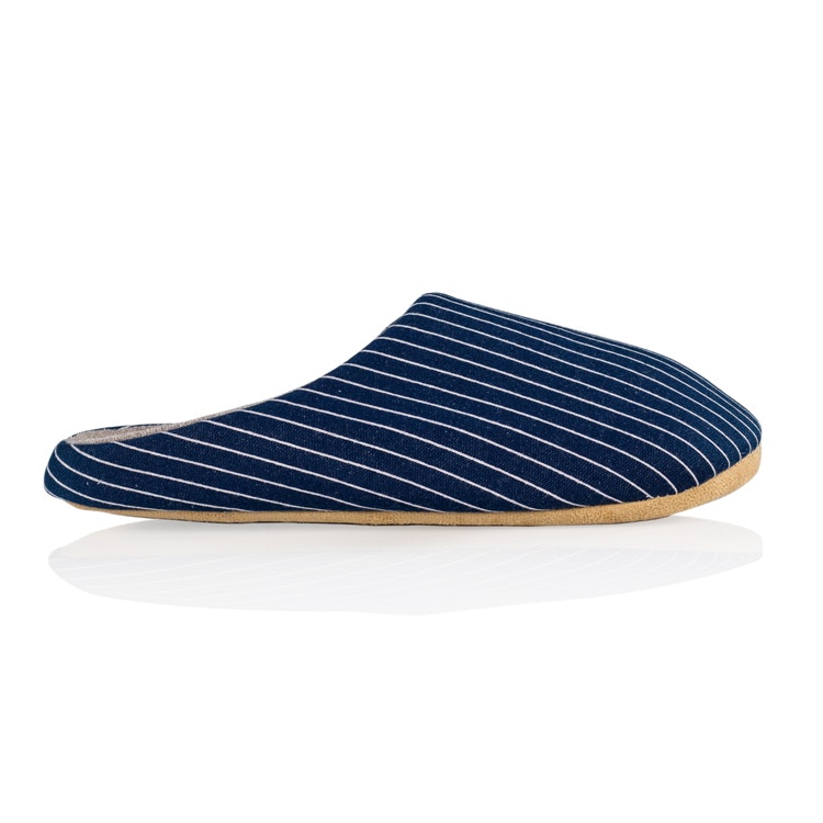 Gestreifte Pantoffeln (Blau)