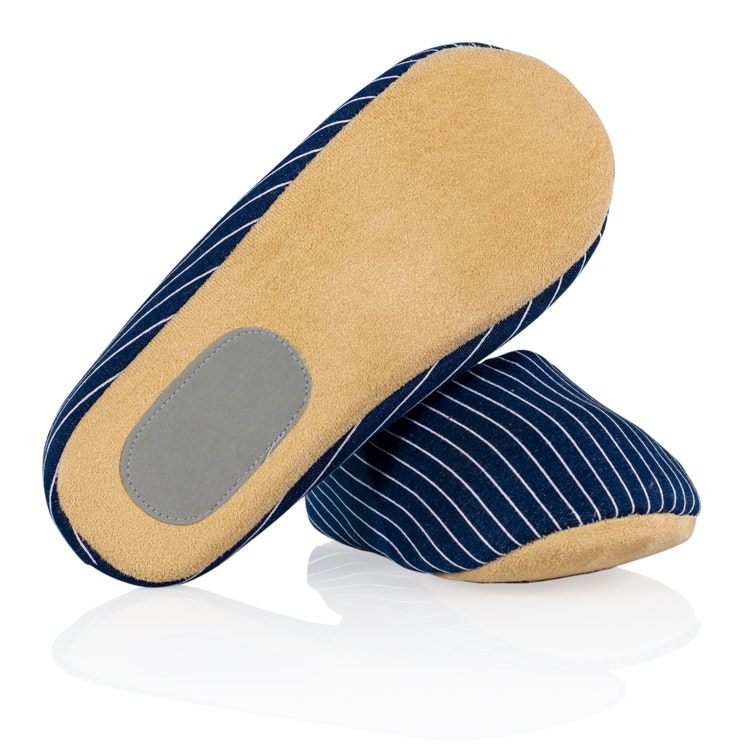 Gestreifte Pantoffeln (Blau)