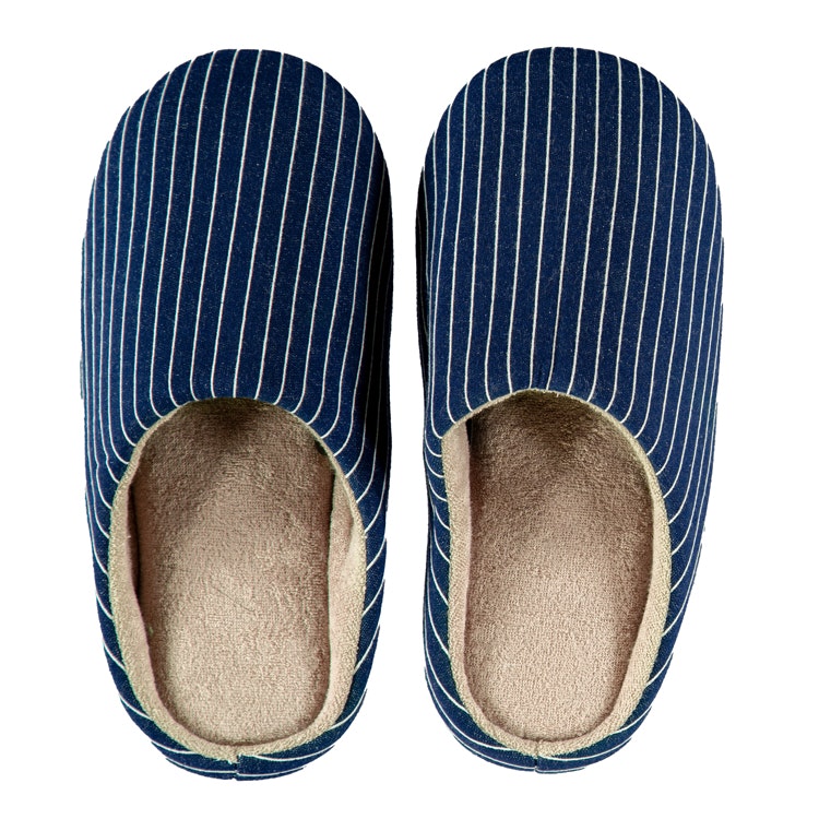 Gestreifte Pantoffeln (Blau)