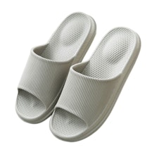 Graue Pantoffeln (weiche Ferse)
