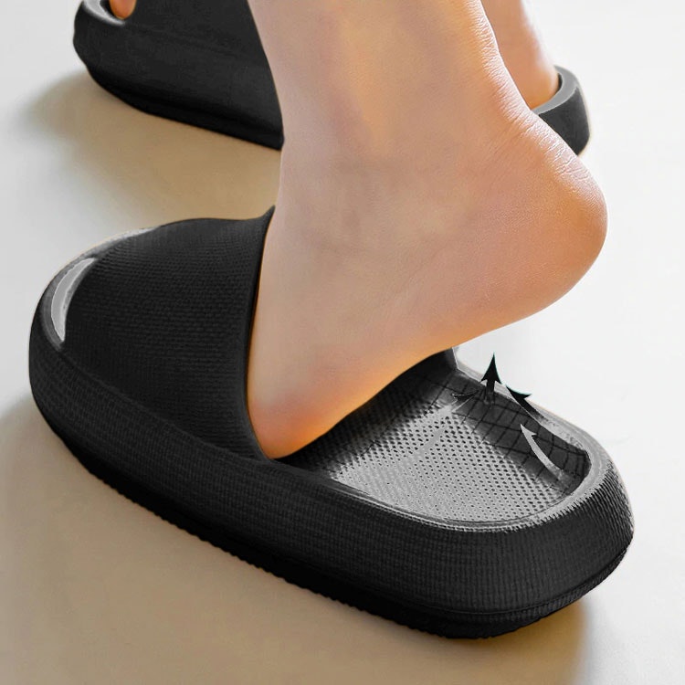 Stoßdämpfende Pantoffeln (Schwarz)