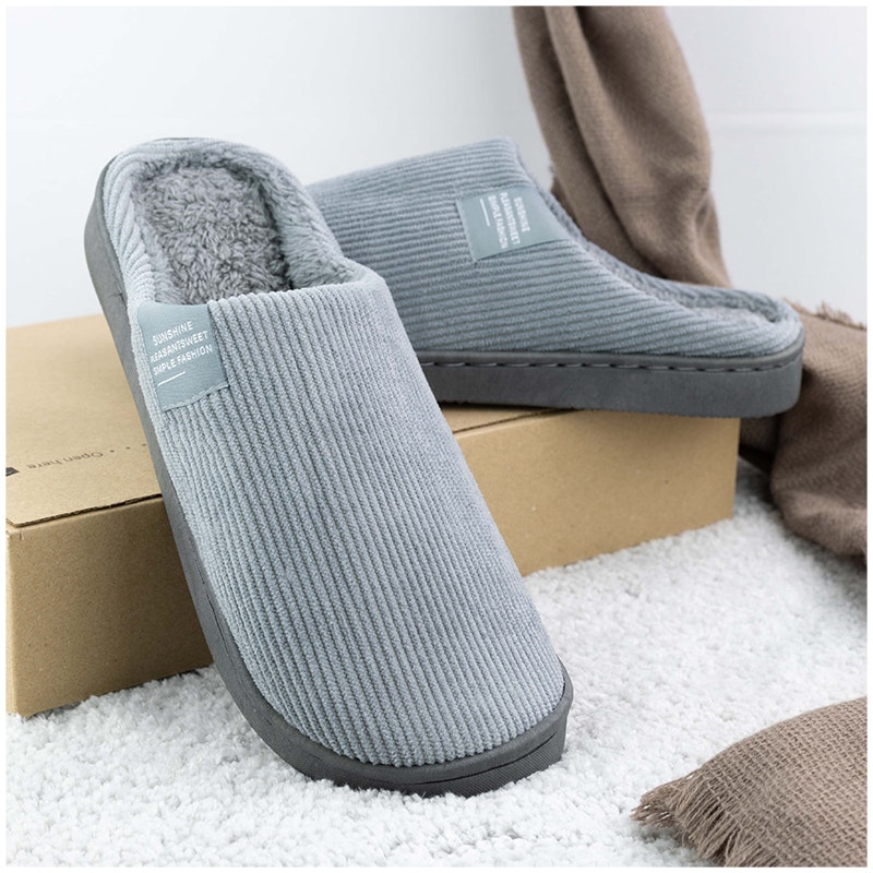 Warme Pantoffeln (Grau)