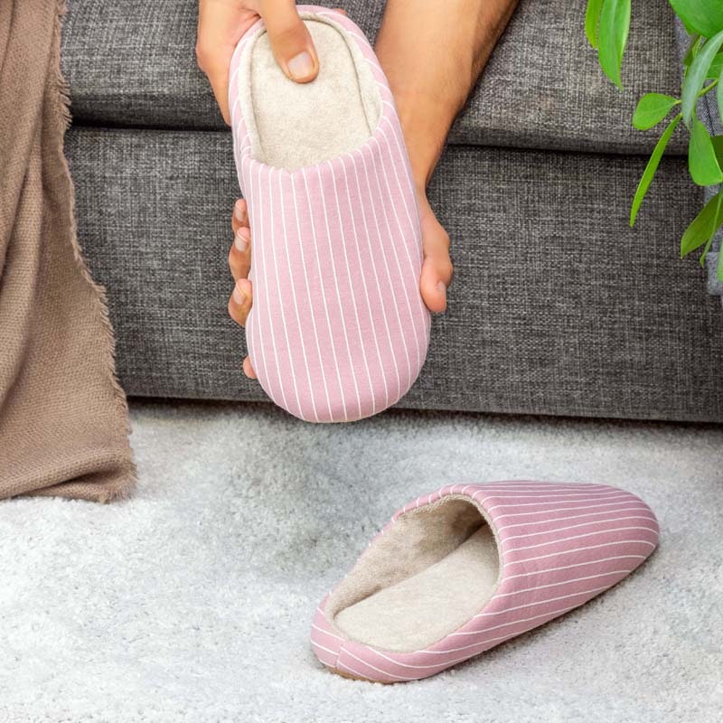 Gestreifte Pantoffeln (Rosa)