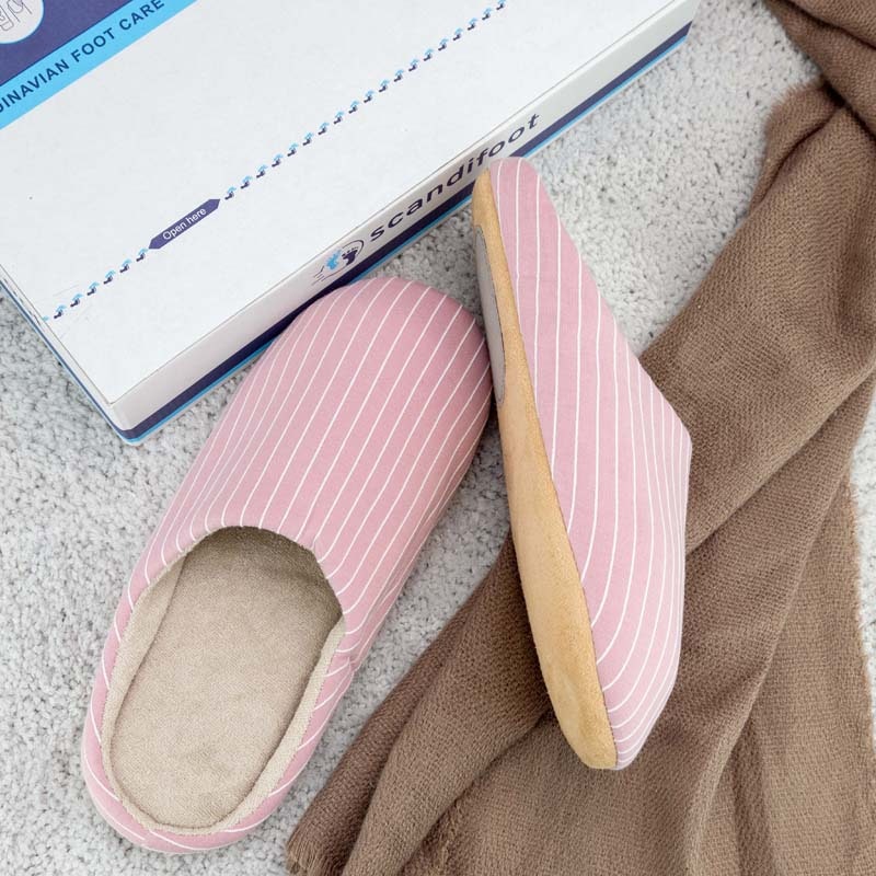 Gestreifte Pantoffeln (Rosa)