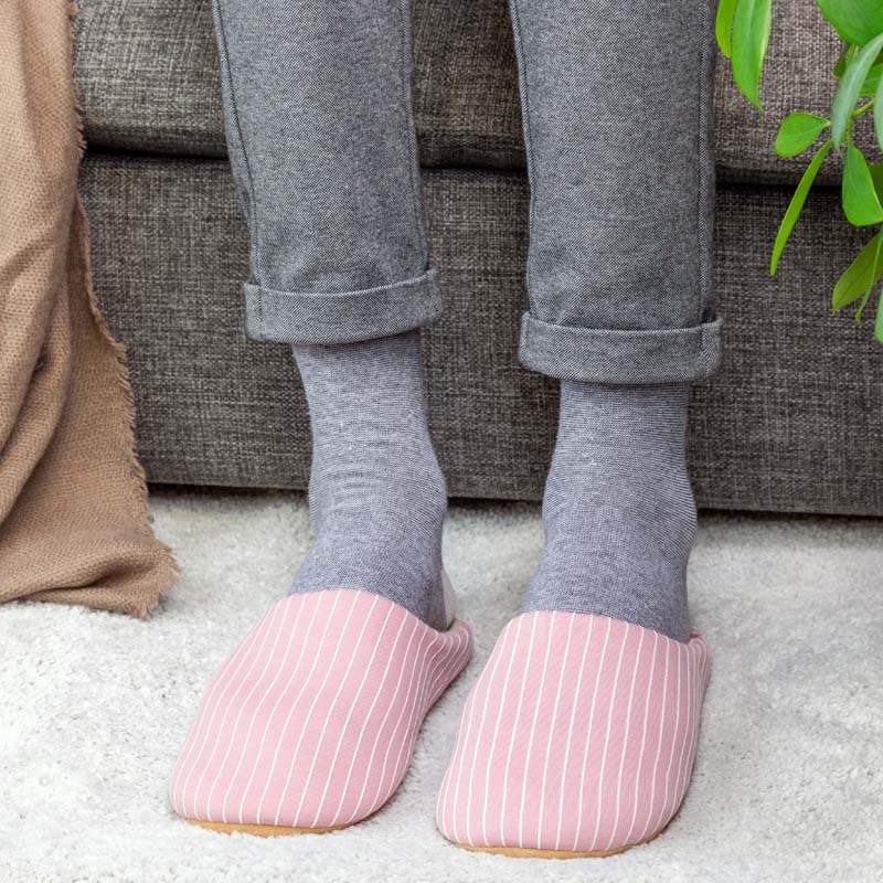Gestreifte Pantoffeln (Rosa)