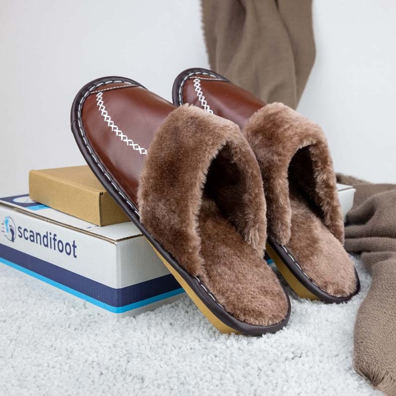 Warme Schuhe für Innenräume (Braun)