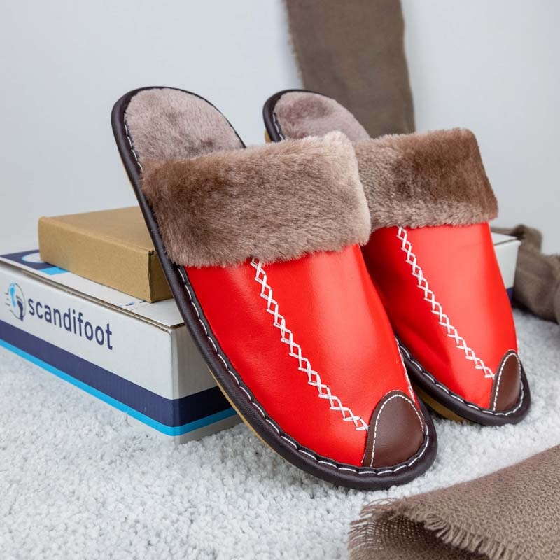 Warme Schuhe für Innenräume (Rot)