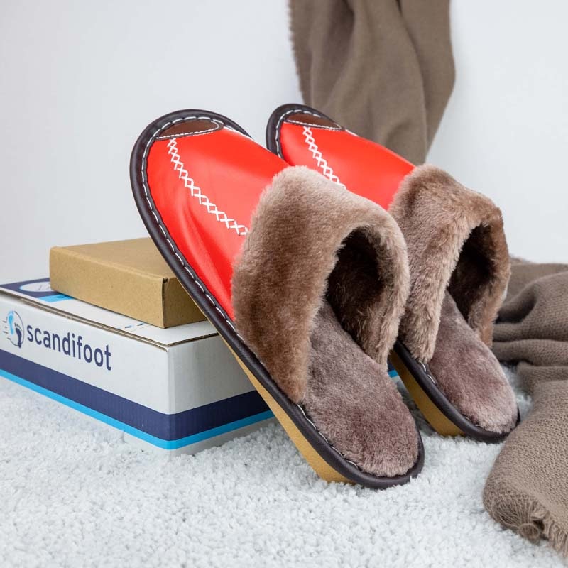 Warme Schuhe für Innenräume (Rot)