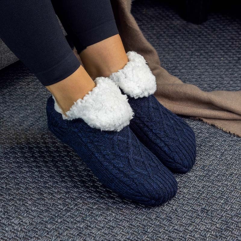 Pantoffelsocken (Blau)
