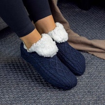Pantoffelsocken (Blau)
