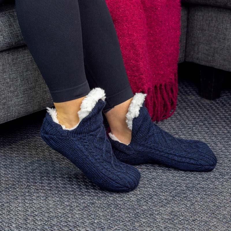 Pantoffelsocken (Blau)