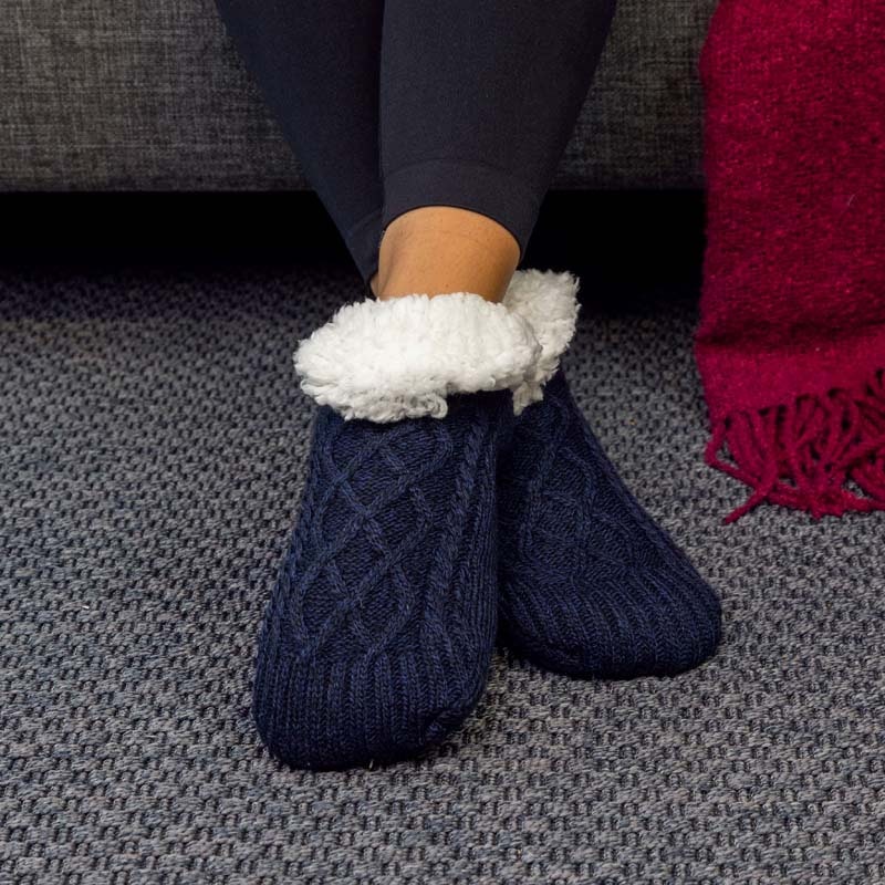 Pantoffelsocken (Blau)