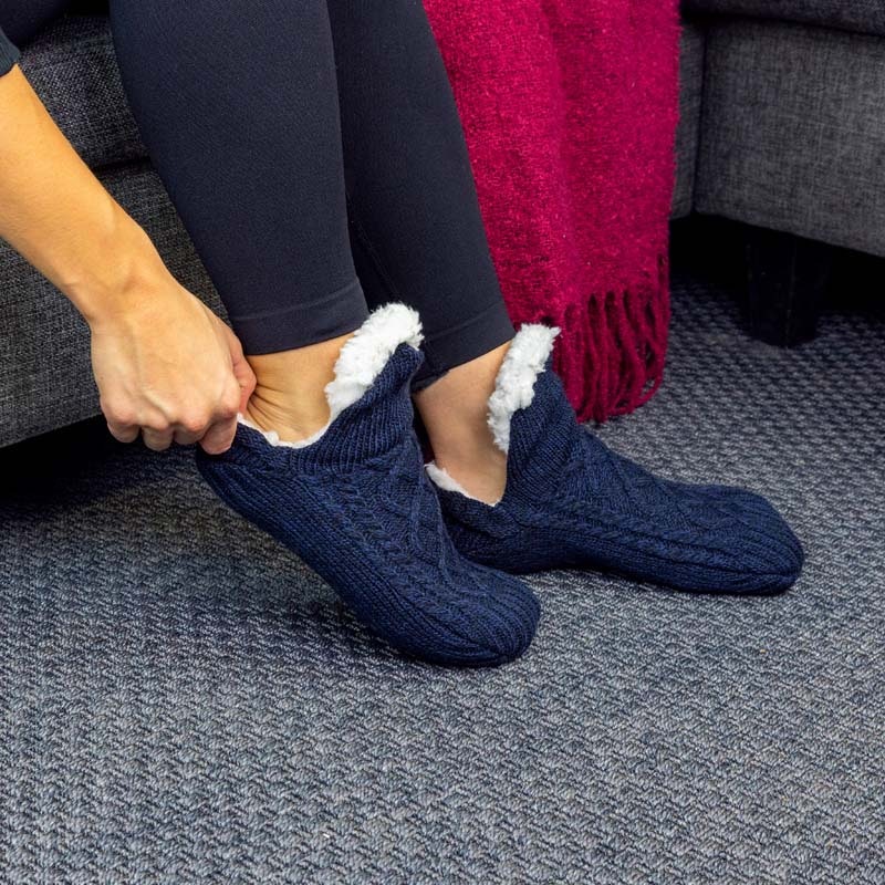 Pantoffelsocken (Blau)