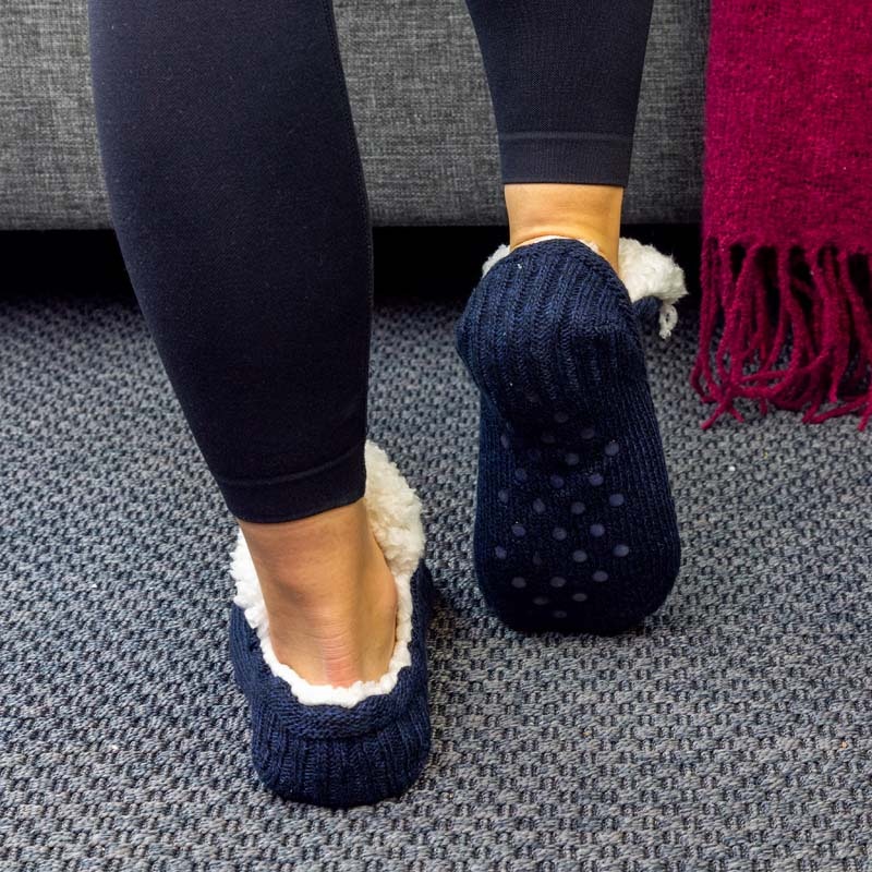 Pantoffelsocken (Blau)