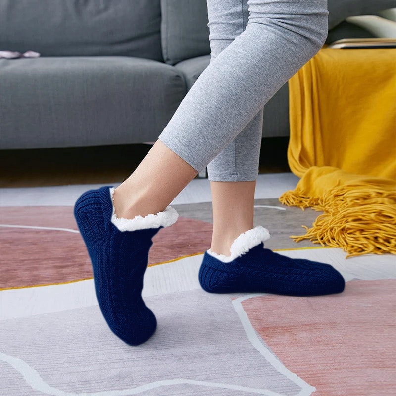 Pantoffelsocken (Blau)