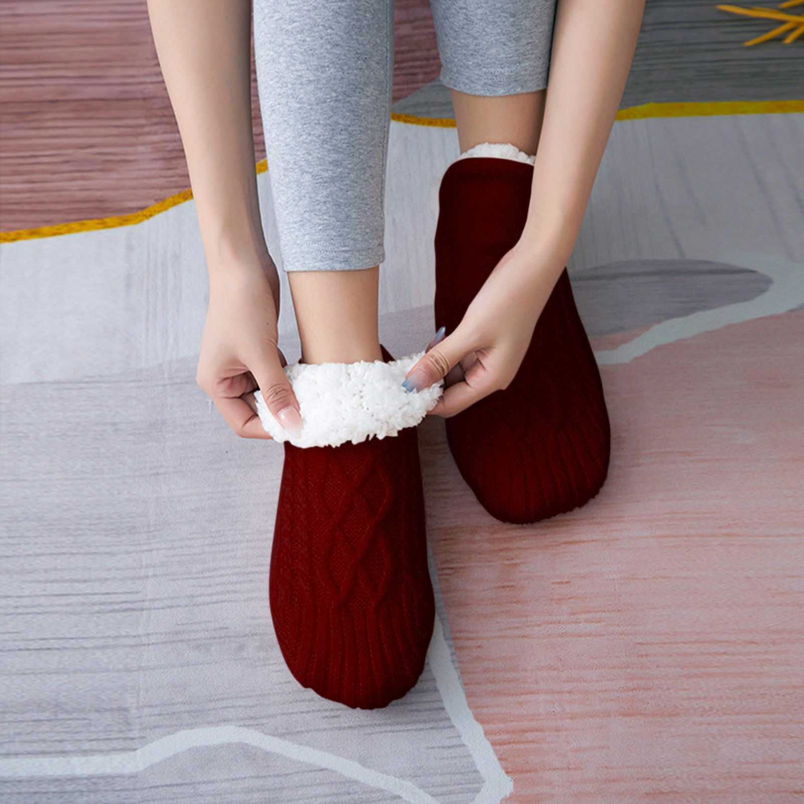 Pantoffelsocken (Rot)