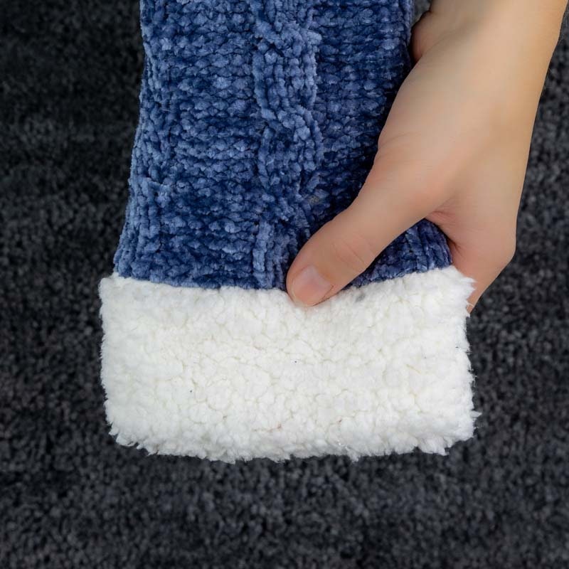 Gefütterte Socken mit Anti-Rutsch-Schutz (Blau)