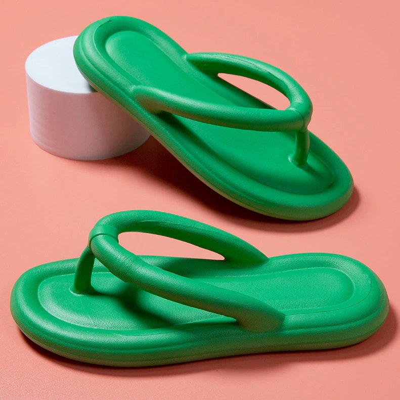 Stoßdämpfende Flip-Flops (Grün)