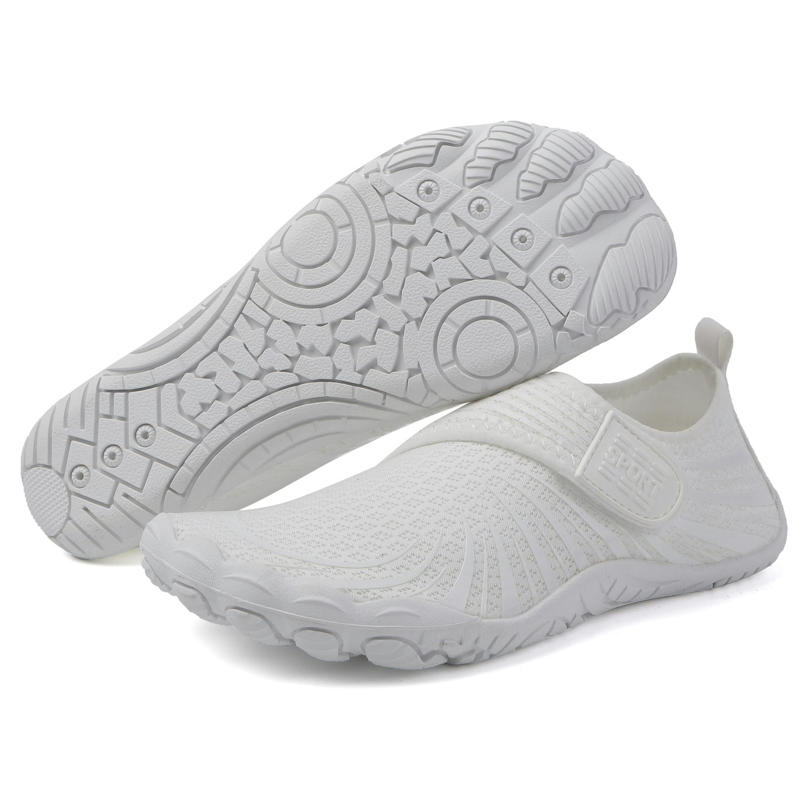 Barfußschuhe mit Klettverschluss (Weiß)