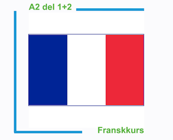 Franskkurs litt øvet del 1+2 av 4 (Nivå A2)