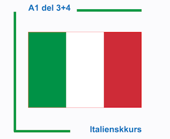Italiensk nybegynner del 3+4 av 4 (Nivå A1)
