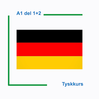 Tyskkurs nybegynner del 1+2 av 4 (Nivå A1)