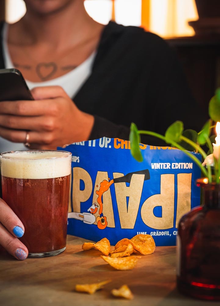 Krispiga chips till IPA, med smak av lime, gräddfil och chipotle