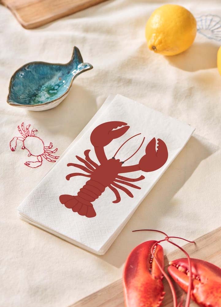 16-pack servetter med hummer 40x40 cm